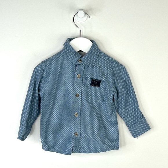 Calvin Klein Jeans Blue Button Down 12 Meduim - Picture 2 of 5